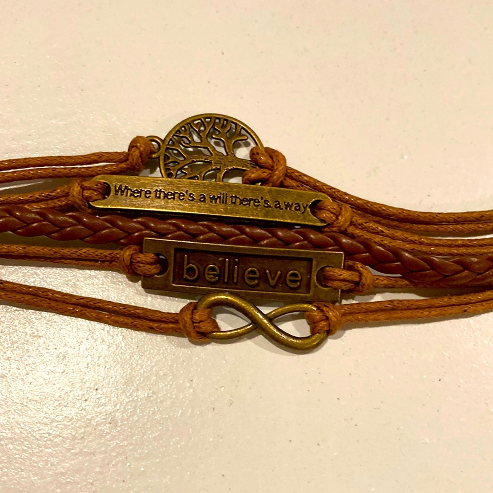Inspirational multi-layer bracelet, 7.25” long